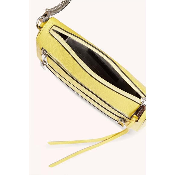 Rebecca Minkoff Mini 5 Zip Crossbody Hangbag Capri Yellow NWT $198 - Picture 4 of 13